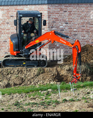 Bagger im Einsatz. Stockfoto
