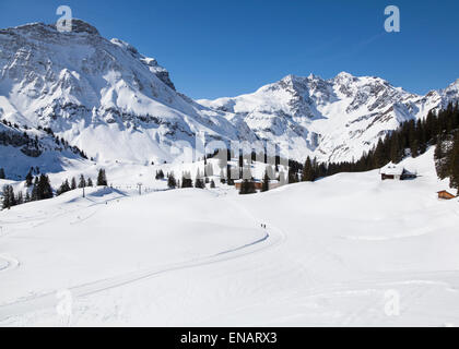 Schneebedeckte Berge Stockfoto