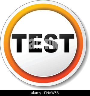 Vektor-Illustration der orangefarbenen und weißen Symbol für test Stock Vektor