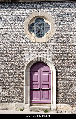 Detail aus der Wand bei Lewes Castle, Sussex, UK Stockfoto