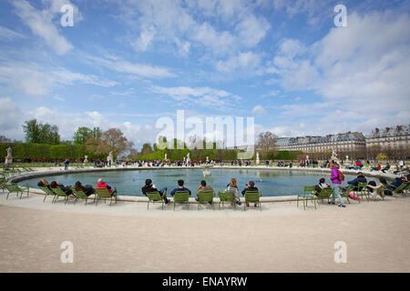 Der Jardin des Tuileries oder Jardin des Tuileries Grünanlage in Paris, Frankreich Stockfoto