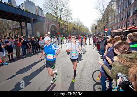 Internationaler Marathon von Paris, Paris Frankreich Stockfoto