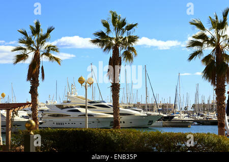 Boote in Alicante Marina, Spanien Stockfoto