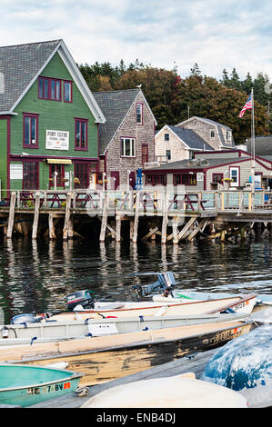 Port Clyde Hafen und Gemischtwaren, Maine, USA Stockfoto