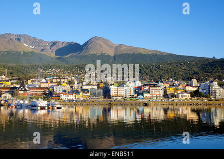 Ushuaia Waterfront südlichste Stadt auf der Erde Tierra Del Fuego Argentinien Stockfoto