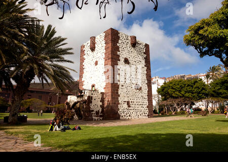 Turm Torre del Conde in der Inselhauptstadt San Sebastian De La Gomera, La Gomera, Kanarische Inseln, Spanien, Europa Stockfoto