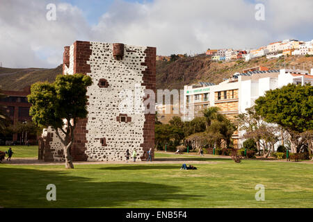 Turm Torre del Conde in der Inselhauptstadt San Sebastian De La Gomera, La Gomera, Kanarische Inseln, Spanien, Europa Stockfoto