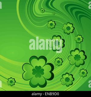 Vektor-Happy St. Patricks Day Background mit Klee Stock Vektor