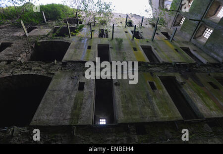 Bodmin Jail, Cornwall, UK. Erbaut im Jahre 1779. Diese Bilder sind von der Naval Gefängnis-Abschnitt. Sehr atmosphärisch, offenbar spukt! Stockfoto