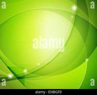 Abstrakte glänzend grüne Vektor Vorlagenhintergrund Stock Vektor