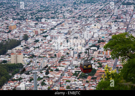 Salta Stadtansicht von San Bernardo Hügel. Stockfoto