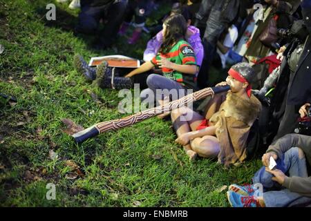 Protest gegen die erzwungene Schließung des remote Aborigine-Gemeinden in Sydney. Stockfoto