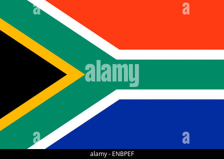 Nationalflagge der Republik Südafrika. Stockfoto