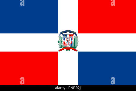 Flagge der Dominikanischen Republik. Stockfoto