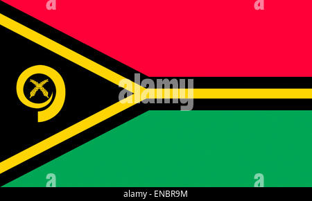 Flagge der Republik Vanuatu. Stockfoto