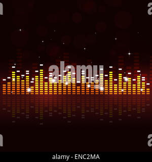 abstrakte multicolor Equalizer Hintergrundmusik für aktive Parteien Stockfoto