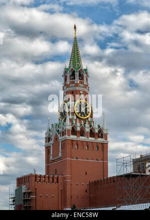 Kreml-Erlöser-Turm in Moskau, Russland Stockfoto