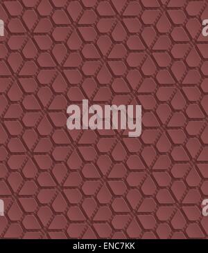 Marsala Farbe perforiert Papier. Nahtloser (aneinander) 3d Hintergrund.  Bearbeitbares Vektor EPS10. Siehe ähnliche Muster in meinem Portfolio. Stock Vektor
