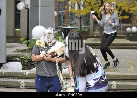 Steve Aoki erscheint auf GlobalTV The Morning Show mit: Steve Aoki wo: Toronto, Kanada: 28. Oktober 2014 Stockfoto