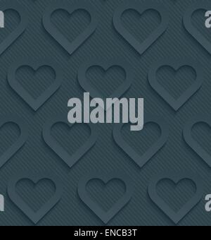 Dunkeln perforiert Papier. Nahtloser (aneinander) 3d Hintergrund.  Bearbeitbares Vektor EPS10. Siehe ähnliche Muster in meinem Portfolio. Stock Vektor