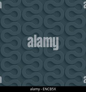 Dunkeln perforiert Papier. Nahtloser (aneinander) 3d Hintergrund.  Bearbeitbares Vektor EPS10. Siehe ähnliche Muster in meinem Portfolio. Stock Vektor