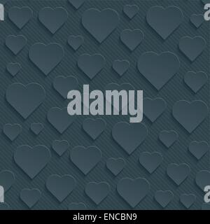 Dunkeln perforiert Papier. Nahtloser (aneinander) 3d Hintergrund.  Bearbeitbares Vektor EPS10. Siehe ähnliche Muster in meinem Portfolio. Stock Vektor