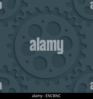 Dunkeln perforiert Papier. Nahtloser (aneinander) 3d Hintergrund.  Bearbeitbares Vektor EPS10. Siehe ähnliche Muster in meinem Portfolio. Stock Vektor