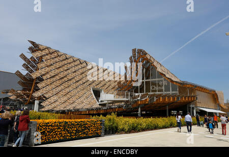 Mailand. 1. Mai 2015. Foto aufgenommen am 1. Mai 2015 zeigt der China-Pavillon auf der Expo 2015 von Mailand in Mailand, Italien. Mailand-Expo läuft bis zum 31. Oktober und ist mehr als 20 Millionen Besucher erwartet. © Ihr Pingfan/Xinhua/Alamy Live-Nachrichten Stockfoto