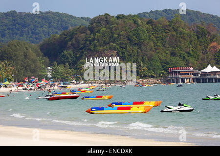 Der Strand von Pantai Cenang, Langkawi, Malaysia Stockfoto