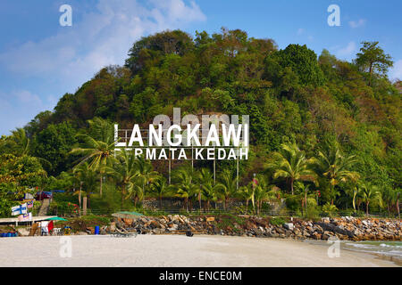 Der Strand von Pantai Cenang, Langkawi, Malaysia Stockfoto