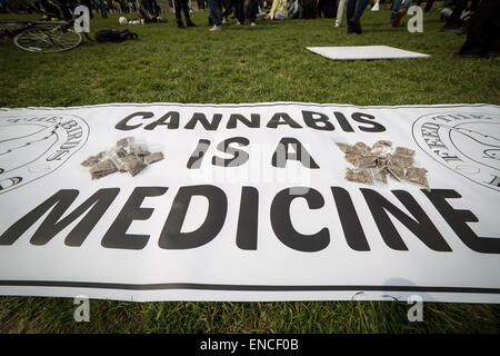 London, Großbritannien. 2. Mai 2015. Global Cannabis Tag im Parlament Platz. Credit: Guy Corbishley/Alamy leben Nachrichten Stockfoto