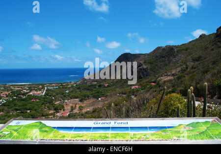 St Barth, St. Barths, Saint-Barthélemy, Französische Antillen, Französische Antillen: das Karibische Meer im Anse de Grand Fond, einem Strand in Grand Fond Bay Stockfoto