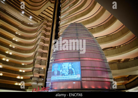 "Downtown Atlanta Georga USA The Atlanta Marriott Marquis ist ein 52-Geschichte, Marriott Hotel in Atlanta, Georgia. Es ist der 14. t Stockfoto