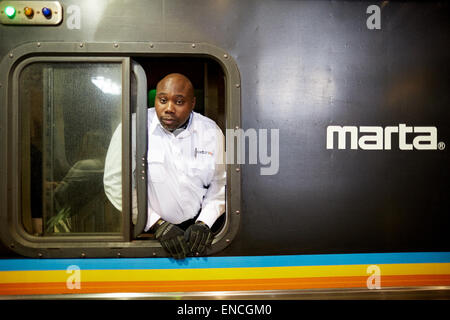 "Downtown Atlanta in Georga USA Lenox ist eine u-Bahnstation auf der Gold Line von Metropolitan Atlanta Rapid Transit Stockfoto