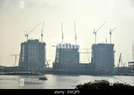 Gebäude im Bau in Singapur Stockfoto