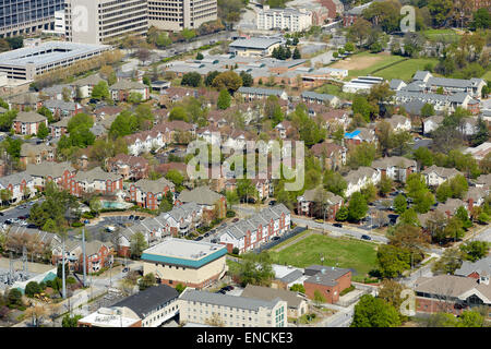 Die Innenstadt von Atlanta auf der Suche von Midtown Atlanta in Georga USA Wohn-Häuser im Bereich Georgia Institute of Technology Stockfoto