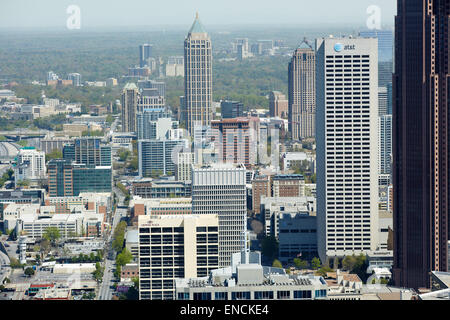 Skyline von Downtown Atlanta Blick auf Midtown Atlanta in Georga USA Stockfoto