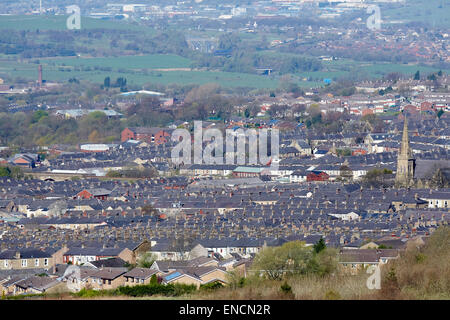 Blick über Accrington in Lancashire Stockfoto