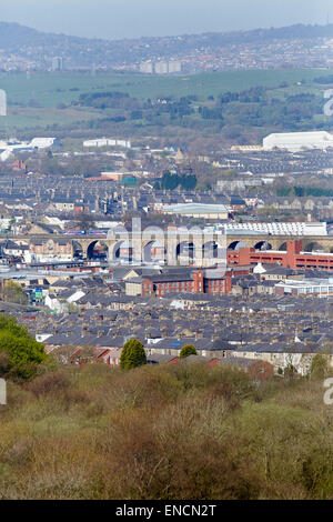 Blick über Accrington in Lancashire Stockfoto