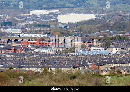 Blick über Accrington in Lancashire Stockfoto