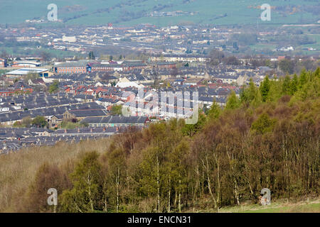 Blick über Accrington in Lancashire Stockfoto