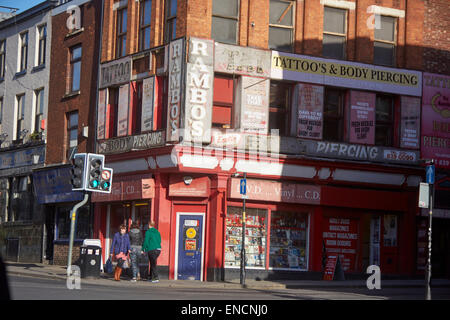Rambo-Tattoo-Studio im Northern Quarter Shudehill manchester Stockfoto
