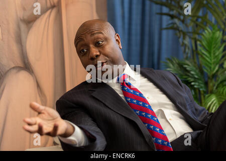 US-Senator Tim Scott bei der 48. Silber Elefant-Jahresessen am 1. Mai 2015 in Columbia, South Carolina. Die Veranstaltung geehrt Republican National Committee Chairman Reince Priebus und nahmen mehrere Präsidentschaftskandidaten. Stockfoto