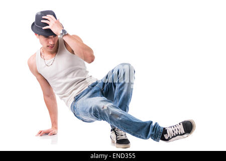 Hip Hop Tänzer zeigen einige Bewegungen Stockfoto