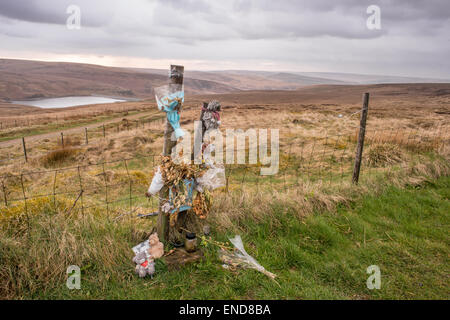 Keith Bennett Memorial im Saddleworth Moor Stockfoto