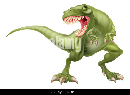 Eine Abbildung eines Mittelwerts suchen Tyrannosaurier Rex t Rex Dinosaurier Stockfoto