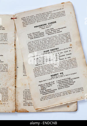 Rezepte aus Vintage Albatros Produkte Kochbuch Stockfoto