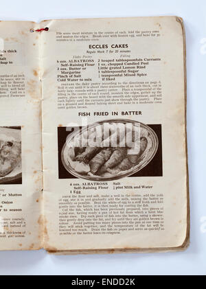 Rezepte aus Vintage Albatros Produkte Kochbuch Stockfoto