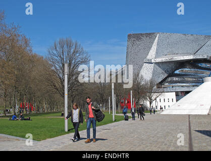 Cite De La Musique, Musikstadt, Philharmonie de Paris, Frankreich, Jean Nouvel Architekt Parc De La Villette Park Stockfoto