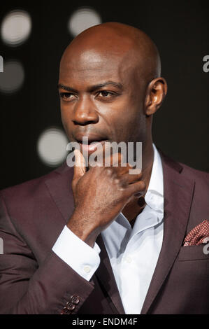 "Interstellar" UK film Premiere im Odeon Leicester Square - Ankünfte statt.  Mit: David Gyasi Where: London, Vereinigtes Königreich bei: 29. Oktober 2014 Stockfoto